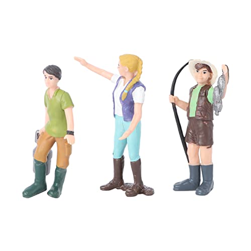 VANZACK 3 STÜCKE Teiliges Farm Figurenmodell Dekoration Sandtisch Simulation Realistische Landwirtschaft Charaktere für DIY Modellbau und Kreative Gestaltung von VANZACK