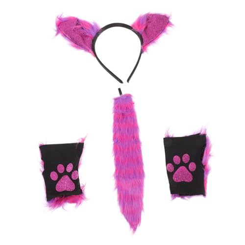 VANZACK 3 Sätze Flauschiges Fuchs Kostümset mit Ohren und Handschuhen für Halloween und Cosplay für Tierkostümparty Hochwertiges Plüsch Design und Langlebig VANZACK 3 Sätze Flauschiges Fuchs Kostümset mit Ohren und Handschuhen für Halloween und Cosplay für Tierkostümparty Hochwertiges Plüsch Design und Langlebig von VANZACK