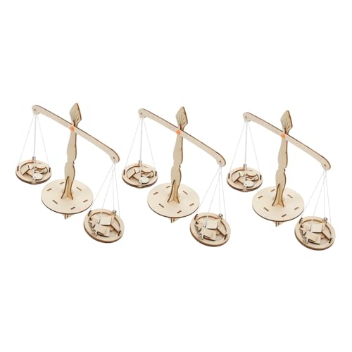 VANZACK 3 Sätze Holz Balance Spiel Lernspielzeug für Ab Jahre DIY Stem Modell Fördert Kreativität Hand Auge koordination und Gewichtsverständnis Pädagogisches Experimentierspielzeug von VANZACK
