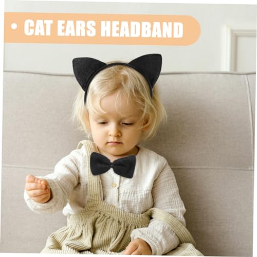 VANZACK 3 Sätze Katzenohren Set Teilig Kostüm Set mit Haarreif Schleife und Flauschiges Tierkostüm Zubehör für Fasching Karneval Halloween und Cosplay Party VANZACK 3 Sätze Katzenohren Set Teilig Kostüm Set mit Haarreif Schleife und Flauschiges Tierkostüm Zubehör für Fasching Karneval Halloween und Cosplay Party von VANZACK