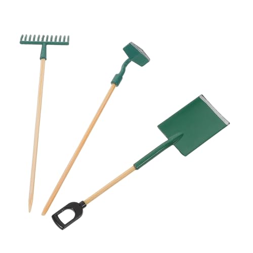 VANZACK 3 Sätze Maßstab Gartenhandwerkzeug für Puppenhaus DIY Zubehör mit Schaufel Harke und Hacke Tragbar Robust und Detailgetreu VANZACK 3 Sätze Maßstab Gartenhandwerkzeug für Puppenhaus DIY Zubehör mit Schaufel Harke und Hacke Tragbar Robust und Detailgetreu von VANZACK