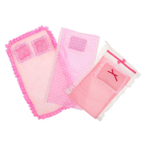 VANZACK 3 Sätze Maßstab Realistische Schlafzimmer Möbel Zubehör Mini Schlafkissen Leichtes Material Passform von VANZACK