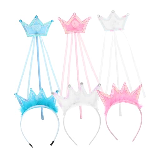 VANZACK 3 Sätze Prinzessin Krone und Zauberstab für Kleine Mädchen Farblich Abgestimmte Dress-up Accessoires Vielseitig Verwendbar für Halloween Weihnachten Geburtstagsfeiern und VANZACK 3 Sätze Prinzessin Krone und Zauberstab für Kleine Mädchen Farblich Abgestimmte Dress-up Accessoires Vielseitig Verwendbar für Halloween Weihnachten Geburtstagsfeiern und von VANZACK