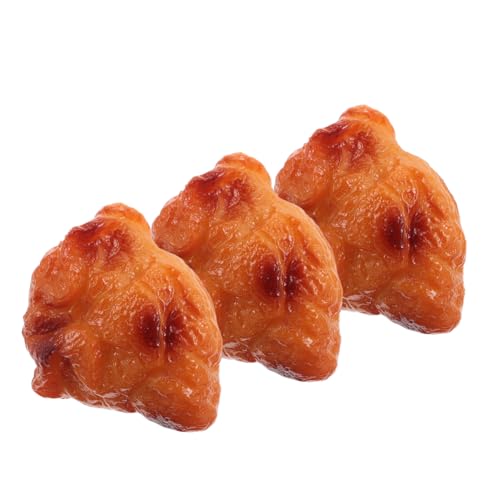 VANZACK 3 Stück Künstliche Fried Chicken Food Requisiten Realistische Spielnahrung Simulation Faux Chicken Leg Modelle Für Küchendekor Restaurant Display von VANZACK