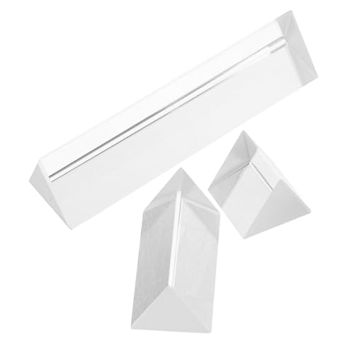 VANZACK 3 Stück Optischer Lehre Prisma Physik-experimentiergeräte Glasprisma Optischer Experimentierkasten Dreieckiges Prisma Rechtwinkliges Prisma Regenbogenprismen Transparent Kristall VANZACK 3 Stück Optischer Lehre Prisma Physik-experimentiergeräte Glasprisma Optischer Experimentierkasten Dreieckiges Prisma Rechtwinkliges Prisma Regenbogenprismen Transparent Kristall von VANZACK