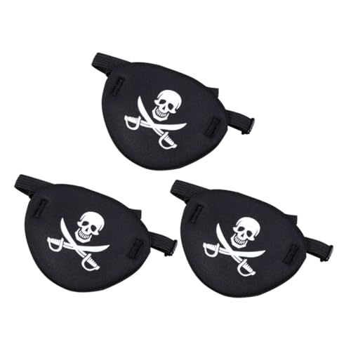 VANZACK 3 Stück Piraten Augenklappen mit Totenkopf muster Verstellbare Elastische Augenmasken für Erwachsene Komfortabel und Robust für Halloween Cosplay und Karnevalspartys VANZACK 3 Stück Piraten Augenklappen mit Totenkopf muster Verstellbare Elastische Augenmasken für Erwachsene Komfortabel und Robust für Halloween Cosplay und Karnevalspartys von VANZACK