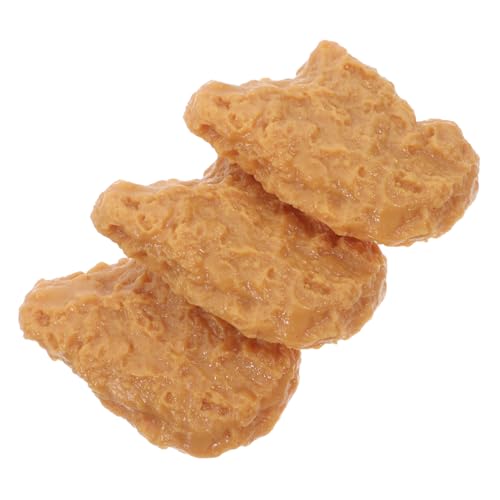 VANZACK 3 Stück Realistisches Teiliges Chicken Nugget Modell aus Sicherem PVC Wiederverwendbare Lebensmittelattrappen für Küchen Restaurant und Partydekoration Detailgetreue VANZACK 3 Stück Realistisches Teiliges Chicken Nugget Modell aus Sicherem PVC Wiederverwendbare Lebensmittelattrappen für Küchen Restaurant und Partydekoration Detailgetreue von VANZACK