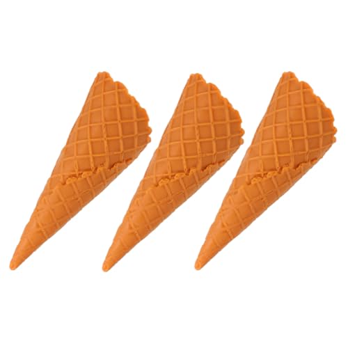VANZACK 3 Stück Simulierte Eistüte Realistisches Dekor Eiswaffel Modell für Zuhause Fotografie Requisite Langlebiges Künstliches Dessert Deko Leicht Tragbar von VANZACK