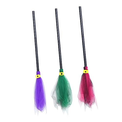 VANZACK 3 Stück Teiliges Halloween Hexenbesen Kunststoff Bunte Besen Deko für Party Atmosphäre Kreative Cosplay Accessoires Grün und für Halloween Festgestaltung VANZACK 3 Stück Teiliges Halloween Hexenbesen Kunststoff Bunte Besen Deko für Party Atmosphäre Kreative Cosplay Accessoires Grün und für Halloween Festgestaltung von VANZACK