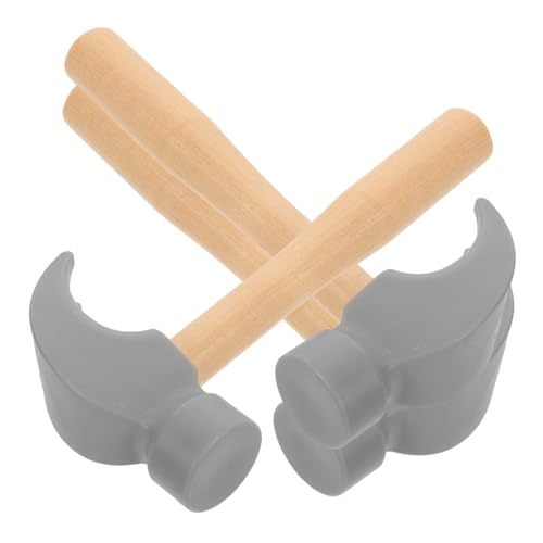 VANZACK 3 Stück Teiliges Holz Hammer für Realistische Simulation Montessori Lernspielzeug Holzwerkzeug Pädagogisch Robust Leicht Tragbar für Geburtstagsspiele von VANZACK