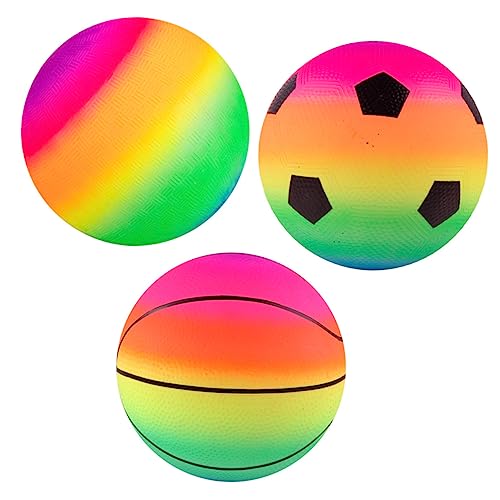 VANZACK 3 Stück Teiliges Kinderspielzeug Bunte Hüpfbälle mit Luftdichtem Design Leicht und Kompakt für Kindergarten Sport und Motorische Geeignet für Drinnen und Draußen Praktische von VANZACK