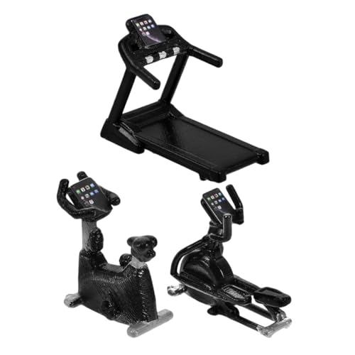 VANZACK 3 Stück Teiliges Miniatur Fitnessgeräte mit Laufband und Fahrrad Realistische Sportmodelle für Puppenhaus-szenerien Pädagogisches Mini-fitnessstudio Zubehör für Interaktives und VANZACK 3 Stück Teiliges Miniatur Fitnessgeräte mit Laufband und Fahrrad Realistische Sportmodelle für Puppenhaus-szenerien Pädagogisches Mini-fitnessstudio Zubehör für Interaktives und von VANZACK