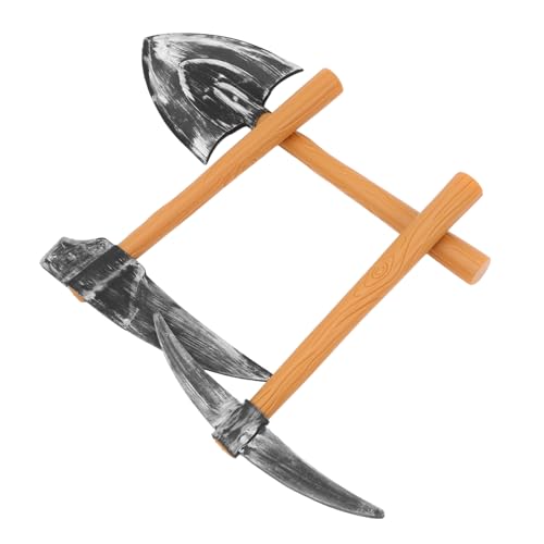 VANZACK 3 Stück Teiliges Zwerg Kostüm Zubehörset mit Spitzhacke und Schaufel für Halloween Bühnenaufführungen und Rollenspiele für Partys und Cosplay von VANZACK
