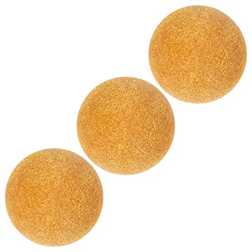 VANZACK 3 Stück Tischfußball Drinnen Foosballkugeln Kleiner Fußball Schwebender Fußball Fußballspiel Tragbar Fußbälle Ersatz Spielzeuge Mini-fußball Auswechselbare Kickerbälle Abs Yellow von VANZACK