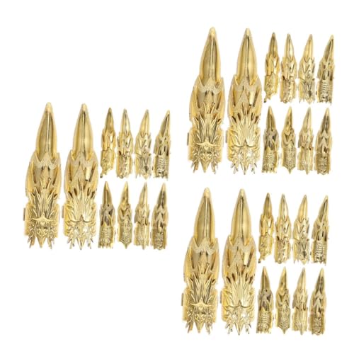 VANZACK 30 Stck. Teiliges Halloween Finger Cots aus Langlebigem PP mit Mystischen Drachenmustern als Bühnenkostüm Zubehör für Halloween Maskenball Themenparty und Festival von VANZACK
