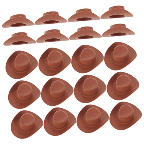 VANZACK 30 Stück Mini Cowboyhüte für Puppen Austauschbare Hutdekoration für Kreative Bastelprojekte und Puppenhaus für Feste und Anlässe von VANZACK