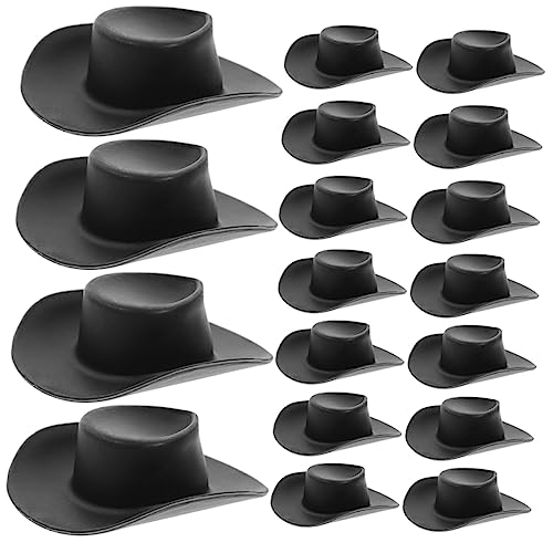 VANZACK 30 Stück Teiliges Mini Cowboy Hüte Leichte Miniatur Hüte aus Stabilem Material für Puppenhaus Dekoration DIY Bastelprojekte und Puppenkleidung für Kreative Gestaltung von VANZACK