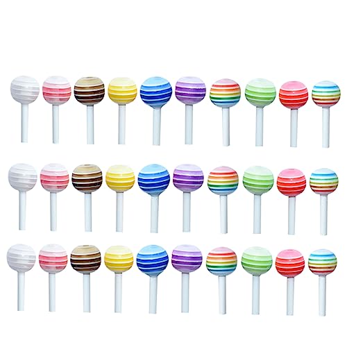 VANZACK 30Stücke Mini Lollipop Modell Lutscher Statues Zufälligen Farben Für Puppenhaus Zubehör Und DIY Handwerk von VANZACK