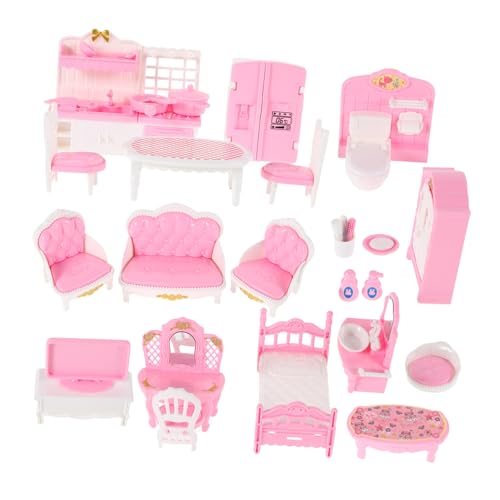 VANZACK 32Stücke Teiliges Puppenhaus Miniaturmöbel Set Für Plastisches Puppenhaus Sofa Bett Und Zubehör Für Schlafzimmer Und Wohnzimmer Dekoration Rollenspiel VANZACK 32Stücke Teiliges Puppenhaus Miniaturmöbel Set Für Plastisches Puppenhaus Sofa Bett Und Zubehör Für Schlafzimmer Und Wohnzimmer Dekoration Rollenspiel von VANZACK