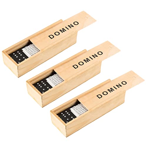 VANZACK 3Sätze Holz Domino Set Für Interaktives Lernspielzeug Mit Schwarzen Dominosteinen Holzbox Kreative Spiele Und Pädagogische Aktivitäten VANZACK 3Sätze Holz Domino Set Für Interaktives Lernspielzeug Mit Schwarzen Dominosteinen Holzbox Kreative Spiele Und Pädagogische Aktivitäten von VANZACK