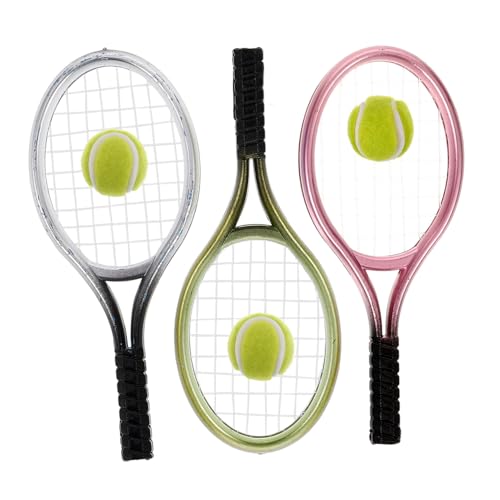 VANZACK 3Sätze Mini Tennisschläger Schlüsselanhänger Dekorative Mini Und Zubehör Für Puppen Tennisschlägermodell Gemischten Farben Mit Bällen VANZACK 3Sätze Mini Tennisschläger Schlüsselanhänger Dekorative Mini Und Zubehör Für Puppen Tennisschlägermodell Gemischten Farben Mit Bällen von VANZACK