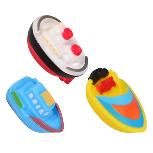 VANZACK 3Stücke Badespielzeug Für Junge Mädchen Cartoon Boot Design Quietschendes Badewannenspielzeug Für Ab Monaten Fördert Im Wasser Frühkindliche Entwicklung von VANZACK