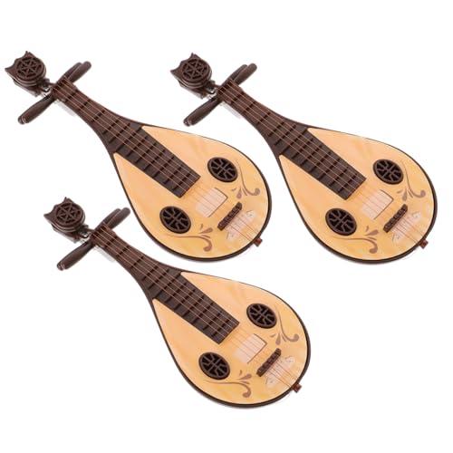 VANZACK 3Stücke Chinesische Musikinstrumente Pipa Modell Puppenzubehör Für Puppenhaus Und Fotorequisiten Klassisches Design Für Kreative Spielideen von VANZACK