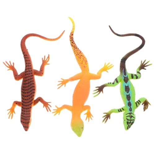 VANZACK 3Stücke Echsenmodell Realistische Reptilienfiguren für Interaktives Lernen und Eltern Bindung Fördert Kreativität und Vorstellungskraft für Ab Jahren von VANZACK