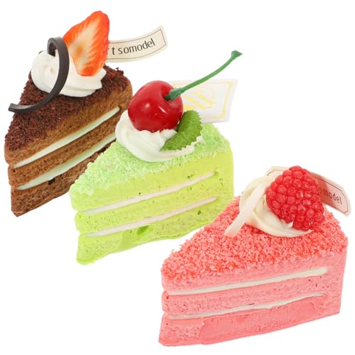 VANZACK 3Stücke Künstliche Kuchenmodelle Realistische Dessertfiguren Für Schaufensterdekoration Hochzeiten Und Fotorequisiten Mixed Colors Mousse VANZACK 3Stücke Künstliche Kuchenmodelle Realistische Dessertfiguren Für Schaufensterdekoration Hochzeiten Und Fotorequisiten Mixed Colors Mousse von VANZACK