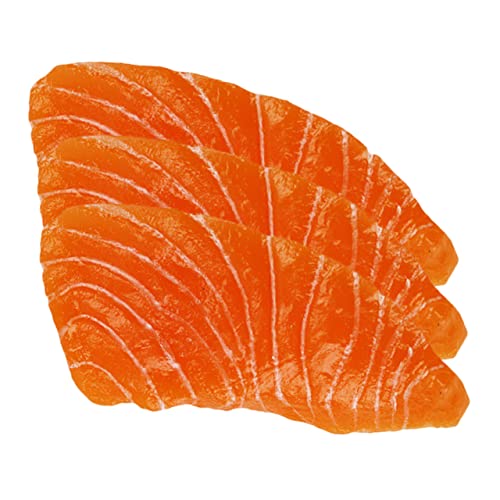 VANZACK 3Stücke Künstliche Scheiben Simulation Fischfleisch Modelle Realistische Fake Food Dekorationen Für Szenenlayout Und Requisiten von VANZACK