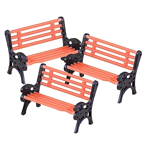 VANZACK 3Stücke Mini Bank Stuhl Für Puppenhaus Miniaturschmuck Für Mikro Landschaften Dekorative Möbel Für Miniaturgärten Und Puppenstuben Für DIY Projekte Und Kreative von VANZACK