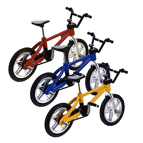 VANZACK 3Stücke Mini Fingerfahrrad Modellspielzeug Alloy Fahrrad Dekoration Und Fingertrainingsgerät Für Erwachsene von VANZACK