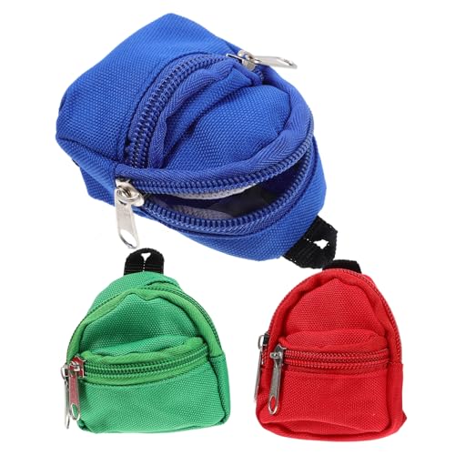 VANZACK 3Stücke Mini Rucksackmodelle Für Puppen Simulation Doll Rucksack Bag Und Mini Schultasche Ornamente Für Puppenhaus von VANZACK