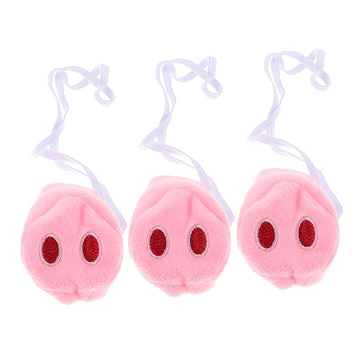VANZACK 3Stücke Plüsch Schweinenasen Kostüm Zubehör Imitierte Tiernasen Für Karneval Maskerade Und Cosplay Lustige Nase Requisite Für Partys Und Veranstaltungen von VANZACK