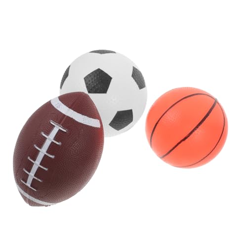 VANZACK 3Stücke Teiliges Ballspiel Für Kleinkinder Rugby Bälle Fußball Und Basketball Outdoor Für Jahre Fördert Bewegung Und Koordination Tragbar Und Langlebig von VANZACK
