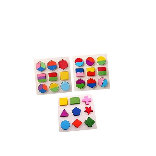 VANZACK 3Stücke Teiliges Board für Pädagogisches Lernspielzeug mit Bunten Puzzle Blöcken zur Form und Farberkennung für Frühes Lernen und Entwicklung VANZACK 3Stücke Teiliges Board für Pädagogisches Lernspielzeug mit Bunten Puzzle Blöcken zur Form und Farberkennung für Frühes Lernen und Entwicklung von VANZACK