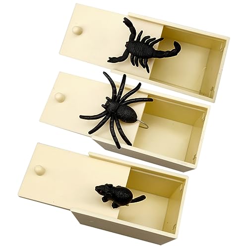 VANZACK 3Stücke Teiliges Halloween Streichspielzeug Lustige Mit Realistischen Spinnen Mäusen Und Skorpionen Halloween Dekoration von VANZACK
