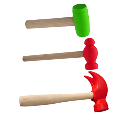 VANZACK 3Stücke Teiliges Hammerspielzeug für Holzhammer mit Quietscher Fördert Hand Auge Koordination und Geschicklichkeit für Kreatives und Lernspaß Sicher und Langlebig von VANZACK