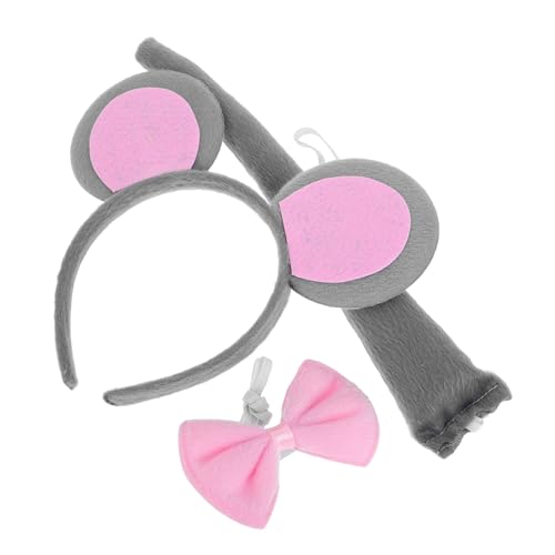 VANZACK 3Stücke Teiliges Kostüm Set mit Fliege Cartoon Tierkopfbedeckung für Halloween Anziehpartys Cosplay Themenveranstaltungen VANZACK 3Stücke Teiliges Kostüm Set mit Fliege Cartoon Tierkopfbedeckung für Halloween Anziehpartys Cosplay Themenveranstaltungen von VANZACK