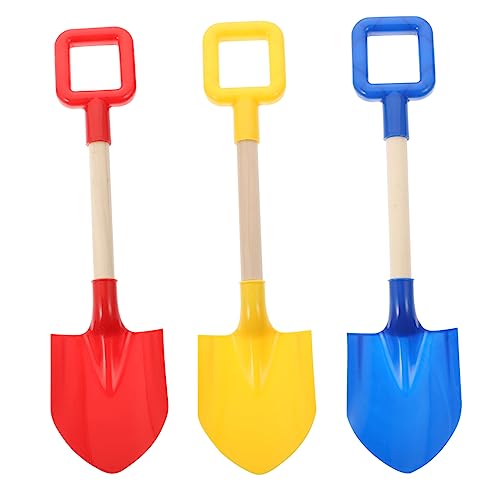 VANZACK 3Stücke Teiliges Sandspielzeug Für Strandschaufeln Gelb Rot Und Blau Schaufeln Für Strandspiele Sandkasten Und Gartenaktivitäten von VANZACK