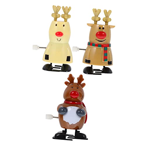 VANZACK 3Stücke Weihnachtsspielzeug Lustige Wind Up Spielzeuge Weihnachtsmann Rentiere Und Fördert Kinderfähigkeiten Für Weihnachtsfeiern Und von VANZACK