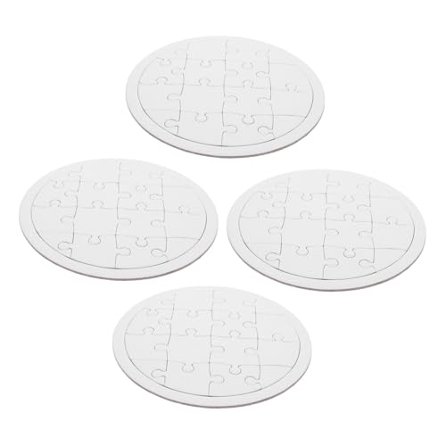 VANZACK 4 Blätter Leere DIY Puzzle Rund Zum Bemalen Basteln Kreatives Lernspielzeug Feinmotorik Konzentration VANZACK 4 Blätter Leere DIY Puzzle Rund Zum Bemalen Basteln Kreatives Lernspielzeug Feinmotorik Konzentration von VANZACK