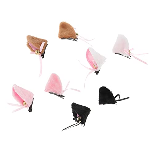 VANZACK 4 Paare Katzenohren Haarklammern mit Glocke Niedliche Cosplay Haarclips Rosa Hautfreundlich für Halloween Maskenball Themen und Karnevalspartys VANZACK 4 Paare Katzenohren Haarklammern mit Glocke Niedliche Cosplay Haarclips Rosa Hautfreundlich für Halloween Maskenball Themen und Karnevalspartys von VANZACK