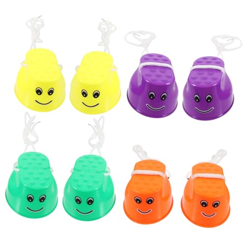 VANZACK 4 Paare Stelzen Eimer Stelzen mit Verstellbarem Seil rutschfest für Anfänger Jungen Mädchen Outdoor Laufspielzeug Balancespiel VANZACK 4 Paare Stelzen Eimer Stelzen mit Verstellbarem Seil rutschfest für Anfänger Jungen Mädchen Outdoor Laufspielzeug Balancespiel von VANZACK
