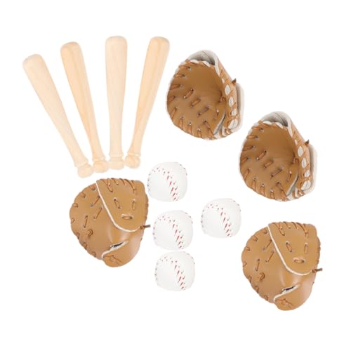 VANZACK 4 Sätze Miniatur Baseball Set Teilig für Puppenhaus Detailgetreue Mini Baseballschläger Handschuhe und Bälle Dekoratives Sport Accessoire für Sammler und Puppenhaus Spielspaß VANZACK 4 Sätze Miniatur Baseball Set Teilig für Puppenhaus Detailgetreue Mini Baseballschläger Handschuhe und Bälle Dekoratives Sport Accessoire für Sammler und Puppenhaus Spielspaß von VANZACK