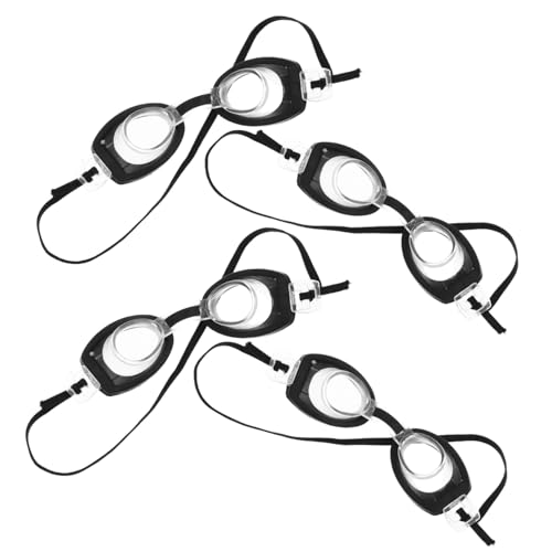 VANZACK 4 Sätze Schwimmbrillen Puppenzubehör Leichte Puppen Schwimmbrille mit Etui Puppenhaus Accessoire von VANZACK
