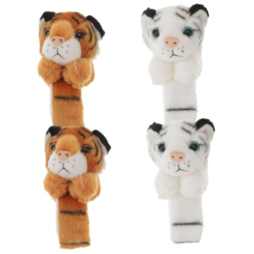 VANZACK 4 Stck Teiliges Tier Slap Armband mit Plüsch Tigermotiven Weiche Schnapparmbänder Bequemes Sicheres für Geburtstag Halloween und Partygeschenke VANZACK 4 Stck Teiliges Tier Slap Armband mit Plüsch Tigermotiven Weiche Schnapparmbänder Bequemes Sicheres für Geburtstag Halloween und Partygeschenke von VANZACK