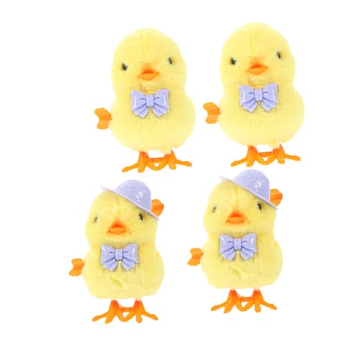 VANZACK 4 Stück Aufzieh Küken für Plüsch Hüpfen Küken Ostern Füllung für Geschenkkörbe Weiche Kuscheltiere für Jungen und Mädchen VANZACK 4 Stück Aufzieh Küken für Plüsch Hüpfen Küken Ostern Füllung für Geschenkkörbe Weiche Kuscheltiere für Jungen und Mädchen von VANZACK