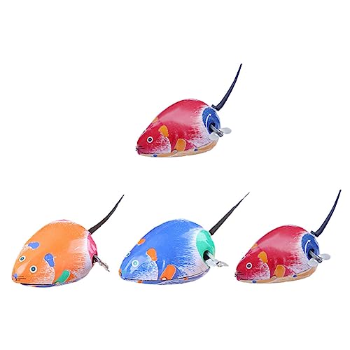 VANZACK 4 Stück Aufziehspielzeug Mäuse Bunte Mechanische Spielzeuge für Kleinkinder Fördert Koordination und Fantasie für und Spielspaß Zufällige Farbe Zufällige Farbe von VANZACK