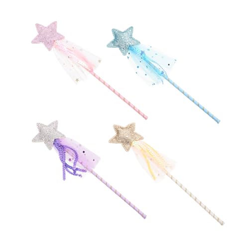 VANZACK 4 Stück Feenstab Sternform Glitzernde Zauberstäbe für Kindergeburtstag Halloween Cosplay und Bühnenauftritte Perfektes für Kleine Feen und Elfen VANZACK 4 Stück Feenstab Sternform Glitzernde Zauberstäbe für Kindergeburtstag Halloween Cosplay und Bühnenauftritte Perfektes für Kleine Feen und Elfen von VANZACK